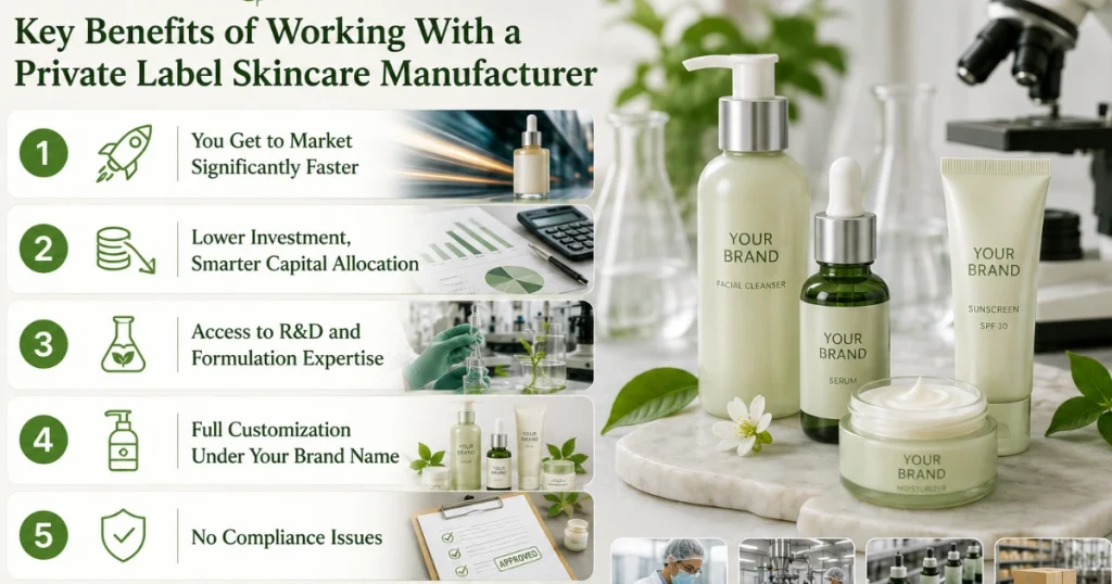 Key Benefits of Working With a Private Label Skincare Manufacturer 